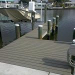 Slim gray boat dock