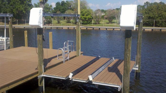 Dock with two ladders