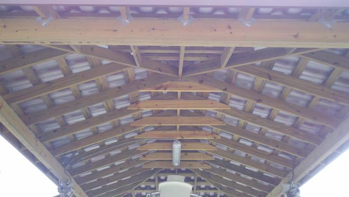 Underside of roof