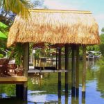 Dock with thatch roof